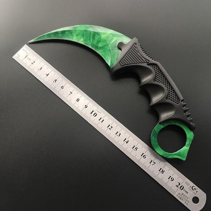 繁鹿csgo刀实体周边游戏 渐变之色 多普勒 二西莫夫 爪子刀不锈钢 绿