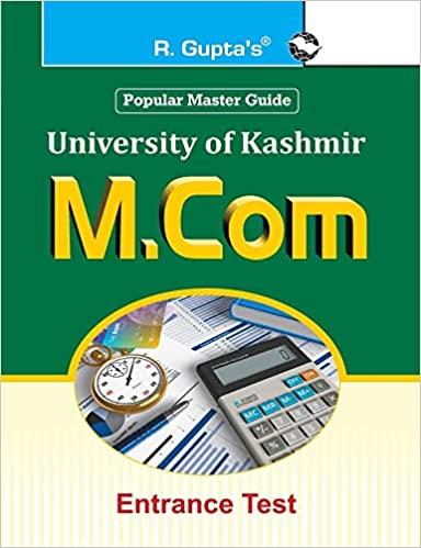 预订university of kashmir: m.com entrance test guide