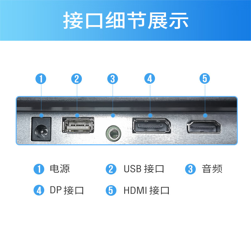 安美特 24英寸电脑显示器2K高清144高刷游戏电竞IPS高清屏广色域台式液晶屏幕可壁挂设计办公 24寸薄款1K直面IPS屏144HZ