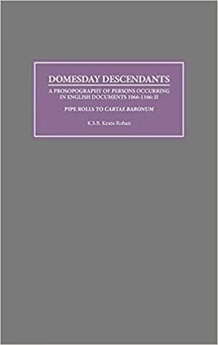 预订 domesday descendants: a prosopography of persons occurring