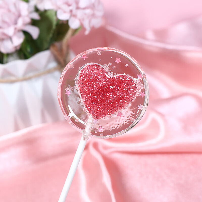 表白爱心棒棒糖星空手工糖创意波板糖喜糖儿童小零食男女友礼物 表白