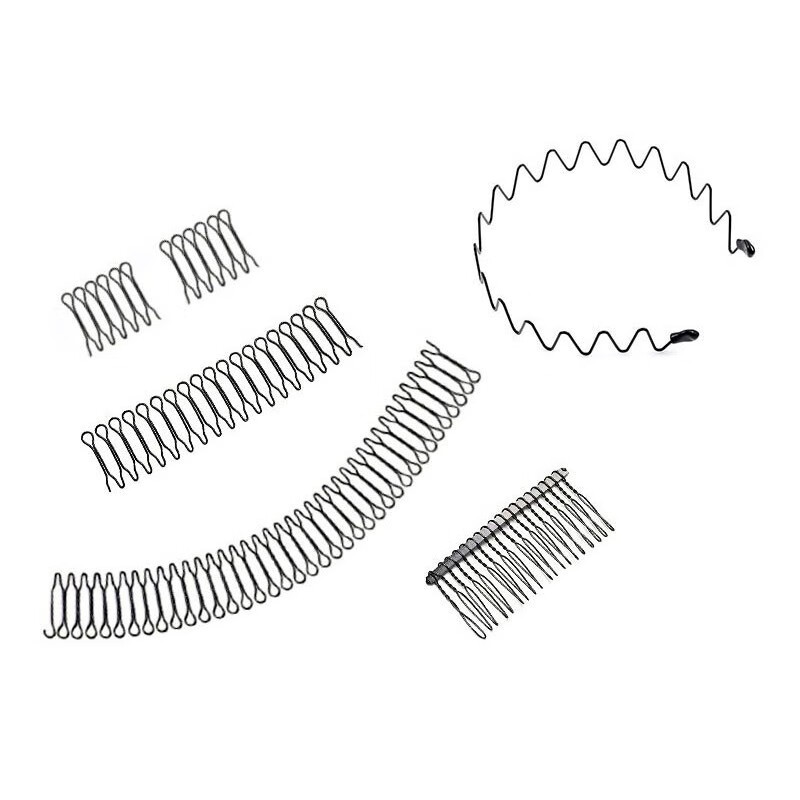 伊莉洛 隐形后脑勺拉拉梳发夹碎发整理神器女插梳刘海固定发箍定型器 六件套【A*2+B+C+D+F】
