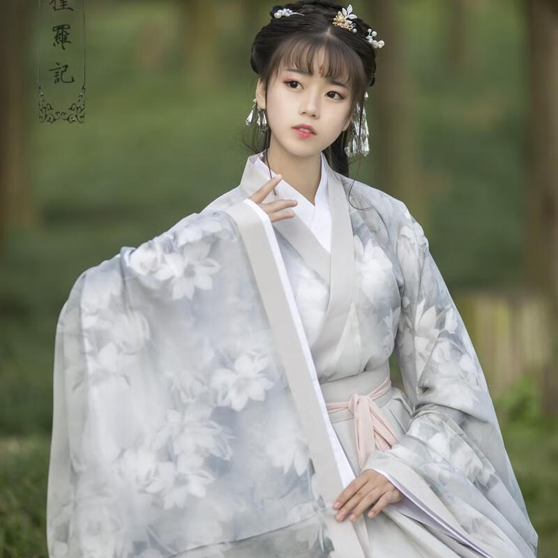 中国风仙气古风女生学生日常乐器演出服新款古装学生汉服女写真套装