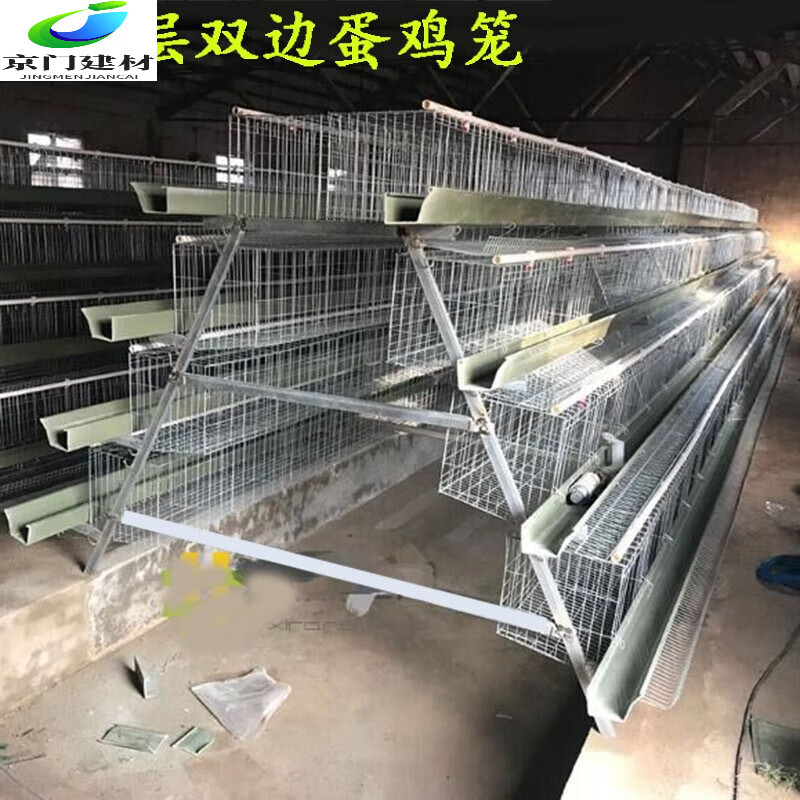 鵬實(shí) 加粗雞場(chǎng)蛋雞籠養(yǎng)殖場(chǎng)用雞籠階梯式雞籠子母雞滾蛋籠小雞籠子 雞場(chǎng)4層雙邊蛋雞籠