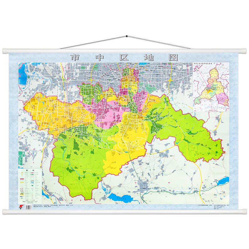 1*0.8米 高清印刷 覆膜防水 山东省区域地图山东省市济南市中