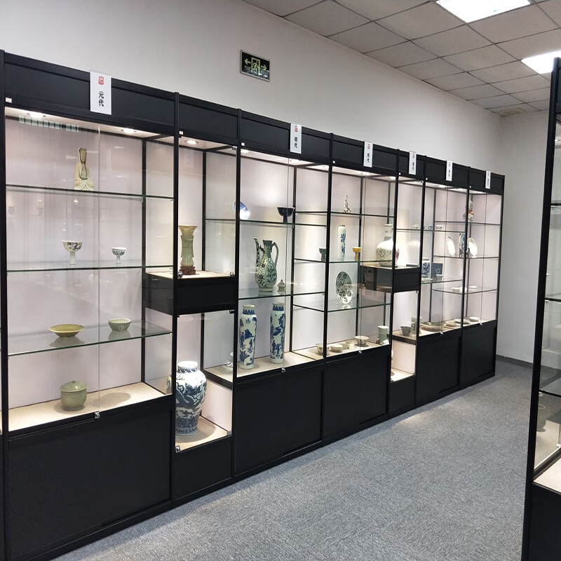 菩本家 古董展示柜收藏品柜玻璃柜艺术品摆件架工艺品展架展厅瓷器