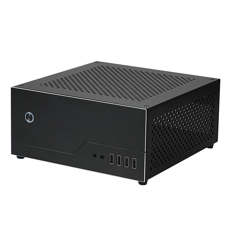 SKTC 星开天 索特SR01全铝小机箱软路由4.7L迷你mini-itx主板散热网卡图形卡全新机箱 SR01黑色