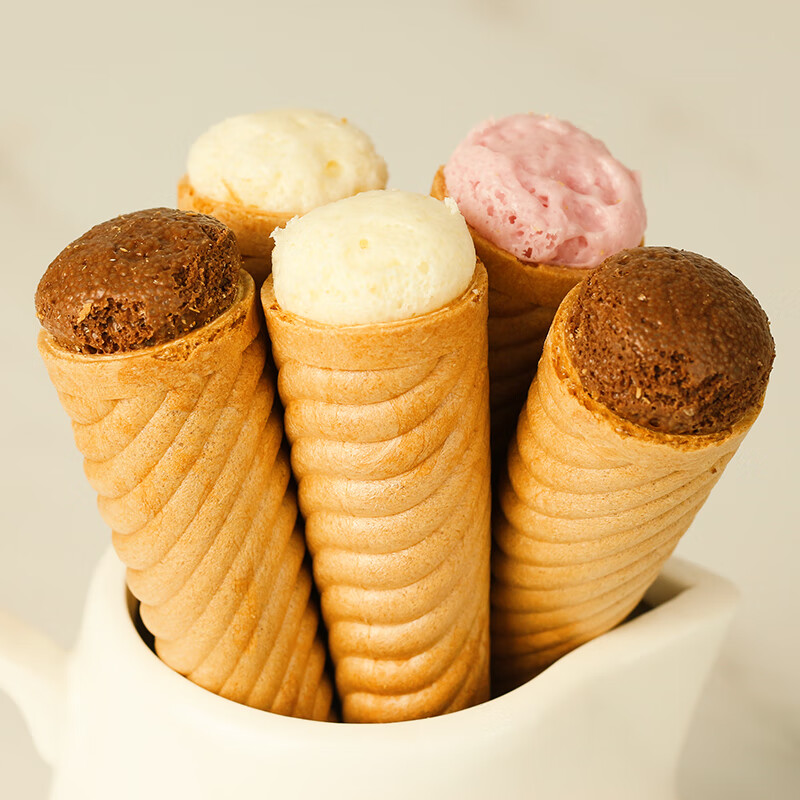 日本进口格力高冰淇淋饼干网红夹心蛋筒巧克力脆皮甜筒零食小包装 蛋筒三种口味*1袋.
