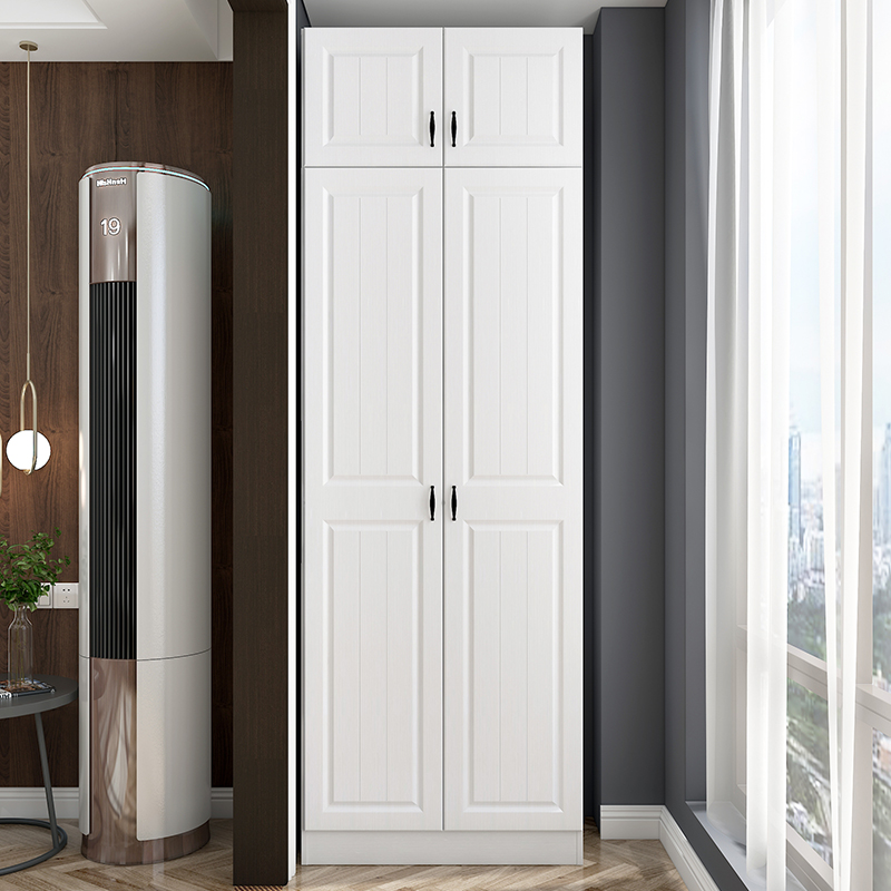 衣柜  家用储物杂物阳台柜靠墙 两门平板加顶柜-长800x深500x高2400mm