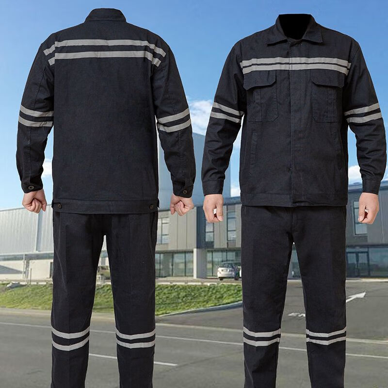 度凡尼斯煤矿井下反光工作服纯棉煤矿井下劳保工作服套装耐磨长袖反光