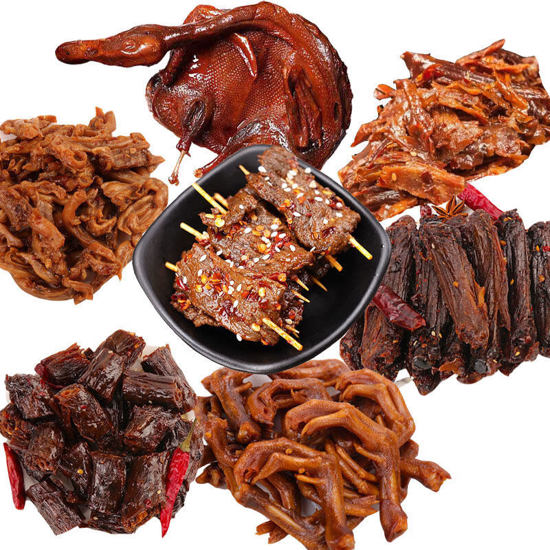 食芳溢【年货】正宗湖南特产仙都酱板鸭鸭翅鸭脖鸭掌即食卤味休闲零食 【年货】套餐1 商品内容看详情页