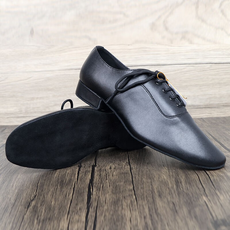 丹宝罗舞鞋男摩登鞋男士舞蹈鞋室外广场跳舞鞋探戈国标舞鞋子真皮 zf