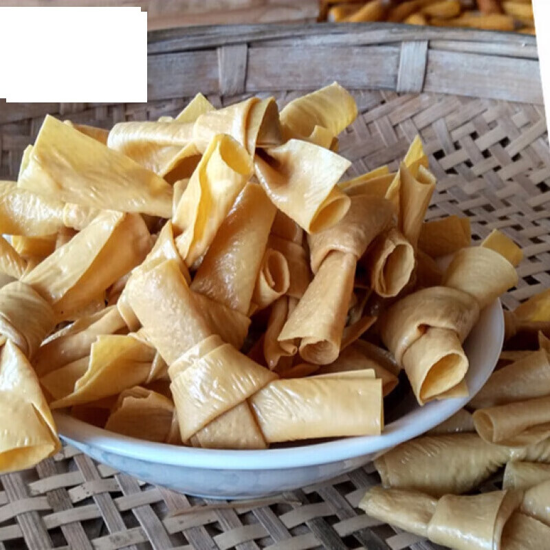 豆腐结 豆腐皮结 油豆皮扣干货 腐竹 云南特产豆制品500g
