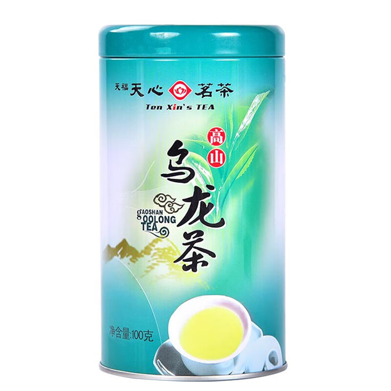 天福天心茗茶(ten xins tea) 新茶乌龙茶 醇香冻顶乌龙100克罐装