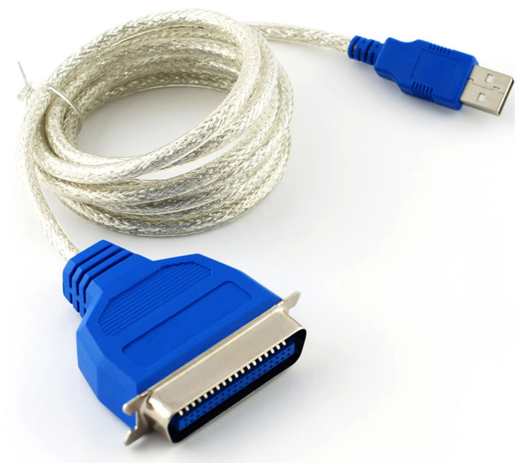 舒昂并口转usb打印线36针数据线usb转ieee1284打印机连接线1.5米 线1.