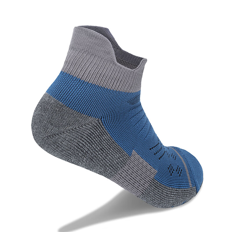 TFO 赛事级户外袜子 舒适透气徒步袜运动越野登山袜跑步袜男夏袜 灰蓝色 M(39-42)