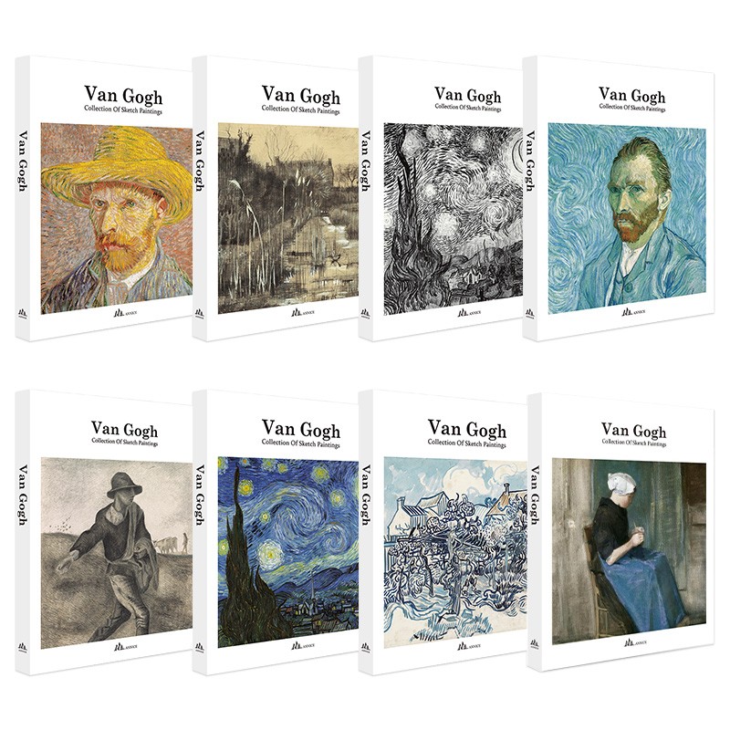 现货 英文原版 梵高素描手绘手稿作品集Van Gogh 梵高画册 Van Gogh 文森特梵高作品集 梵高手绘插画素描手稿 封面随机发