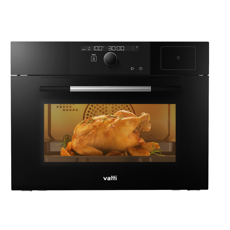 华帝50L蒸烤箱一体机：智能化设计与优质体验|查嵌入式微蒸烤历史低价
