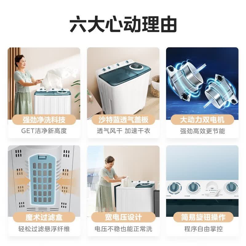 美的双缸半自动洗衣机 大容量双桶双缸波轮洗衣机脱水甩干双桶 洗脱分离 12公斤双缸 MP120V513E属于什么档次？