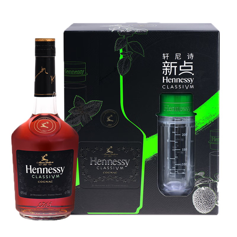 轩尼诗（Hennessy） 新点 干邑白兰地 法国进口洋酒 700ml 随行杯礼盒 