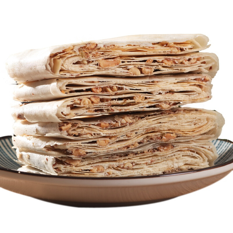 虎钢馋山东煎饼曲阜特产香酥煎饼农家手工夹馅煎饼1000g 五香花生(咸)