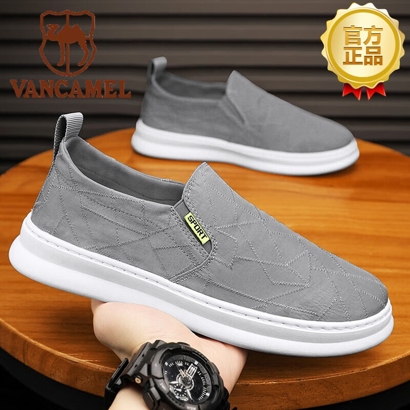 西域骆驼(vancamel)2024年品牌高端男士布鞋春夏布鞋款冰丝透气老北京