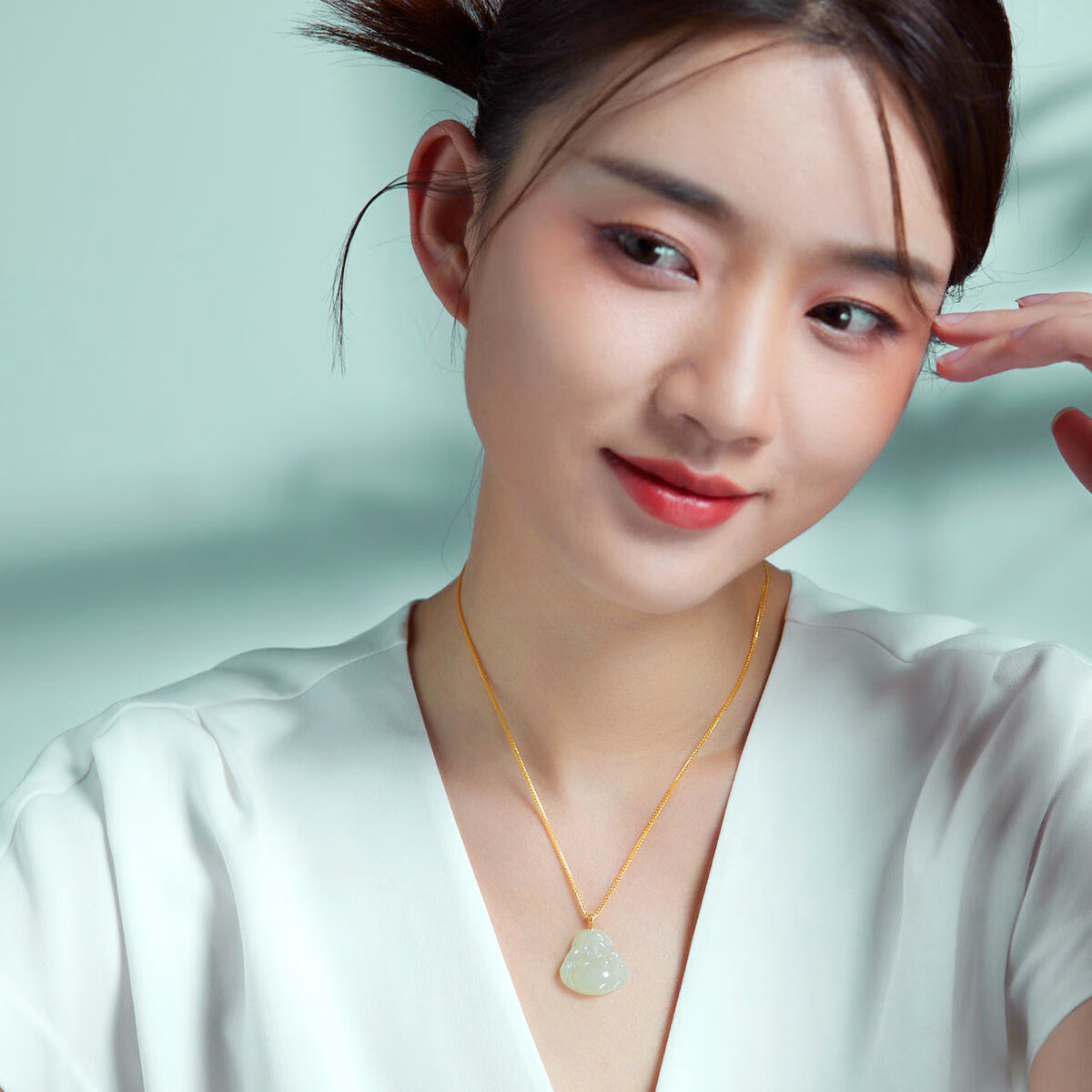 セール Y31)中国和田玉水滴形精彫笑仏弥勒仏像玉牌玉吊墜開運玉器貴重白玉 和田白玉 弥勒仏布袋尊 GK112 | 和田玉・天珠販売 アンティーク