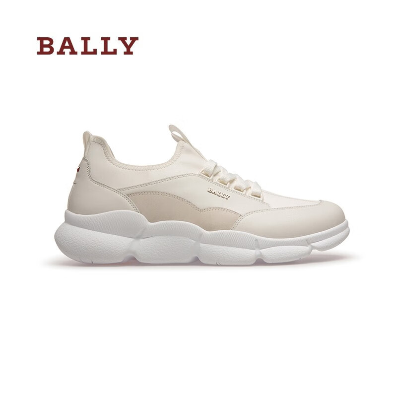 BALLY 巴利 奢侈品 礼品 运动鞋 逃脱系列 男女同款 白色 低帮 跑鞋 6235936 骨白色 37