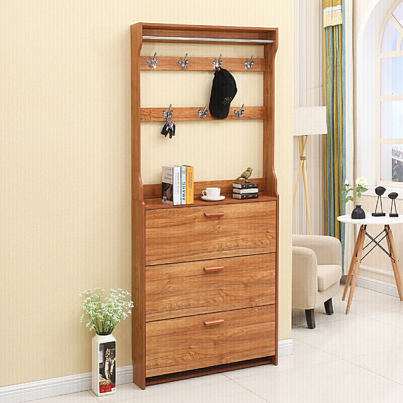 鞋柜到顶 门口玄关衣柜鞋柜带衣架挂衣服的鞋柜加挂衣架和鞋柜连体