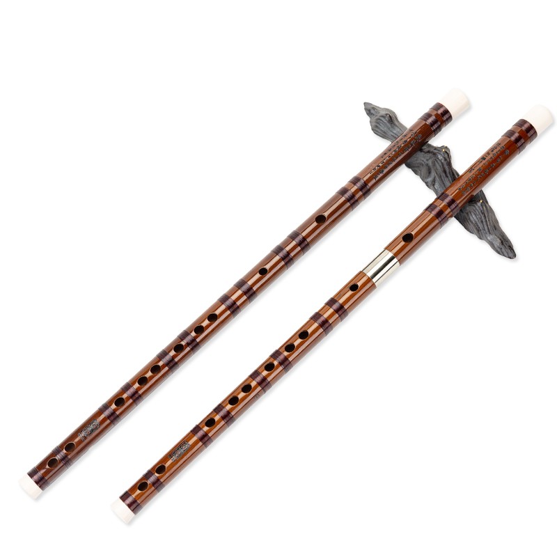 哈曼顿(huanxiang)笛子双接白铜e调专业苦竹笛演奏横笛竹笛两节专业