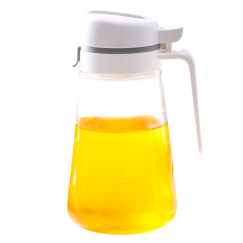 TAILI 太力 自动开合油壶 厨房家用玻璃油瓶不挂油防漏调料瓶酱油瓶650ML