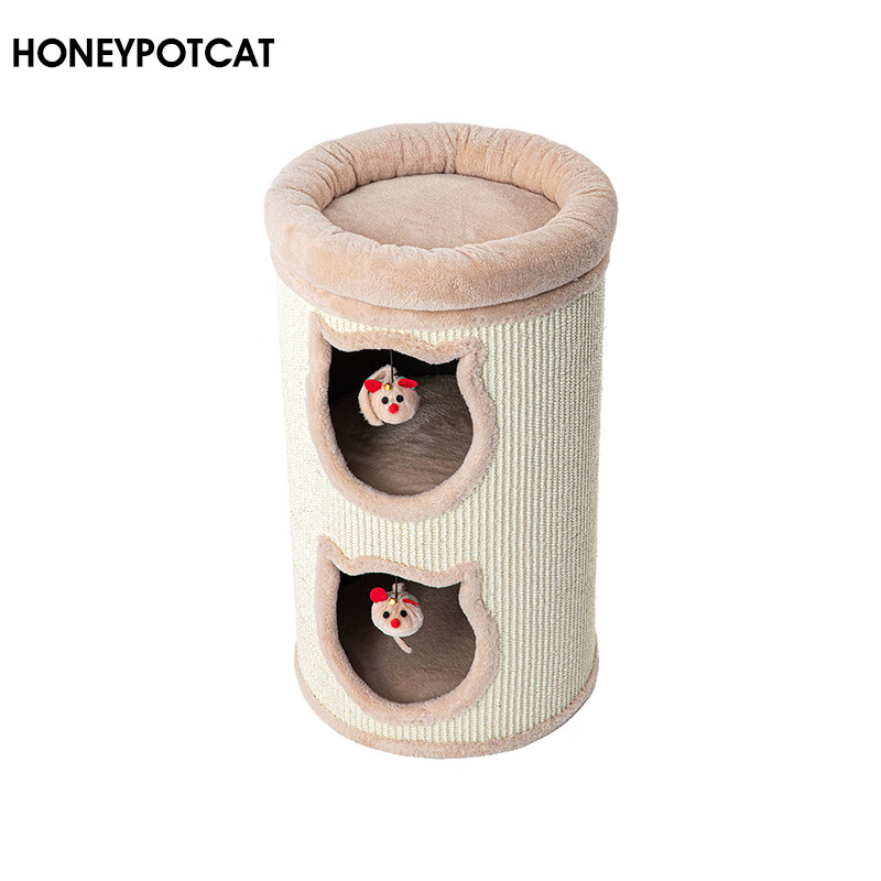 蜜罐猫 猫爬架猫窝猫树一体 剑麻桶两层猫窝多层 冬季保暖多猫家庭蜜罐猫桶 m5378怎么看?