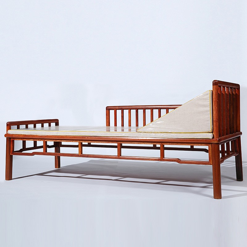 锦名园 红木家具缅甸花梨(学名:大果紫檀)中式实木贵妃榻卧室美人榻