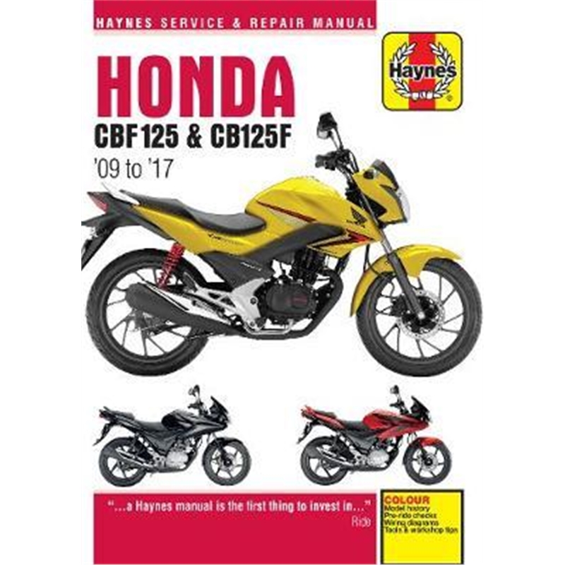 预订honda cbf125 & cb125f (09 to 17)