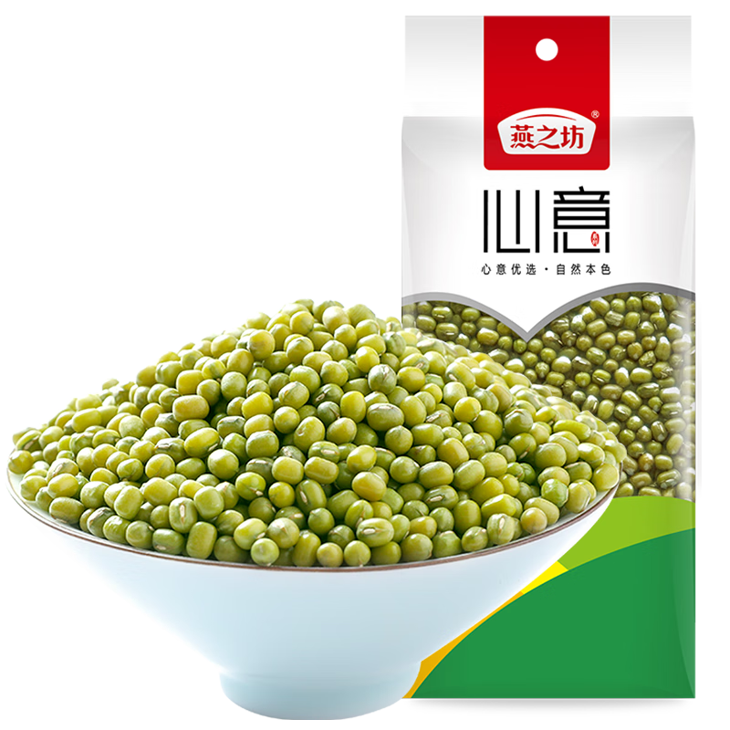 燕之坊 绿豆新货绿豆汤糕沙原料五谷杂粮粗粮 粥米伴侣可煲煮粥解暑配料 绿豆 460g*1袋