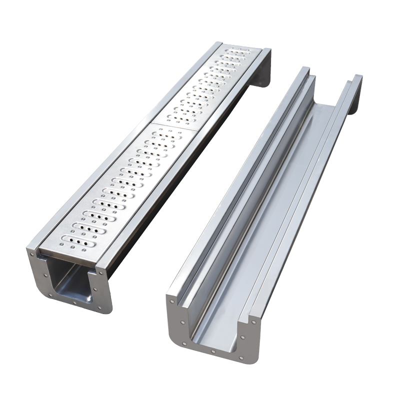 304不锈钢线性地沟u型槽水沟槽盖板厨房成品排水沟下水道水沟水槽 u型