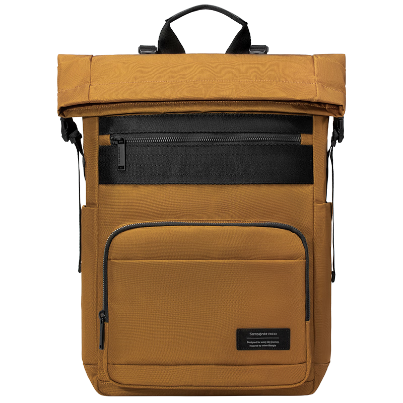 Samsonite 新秀丽 电脑包双肩背包15.6英寸男女书包旅行包棕色QE7