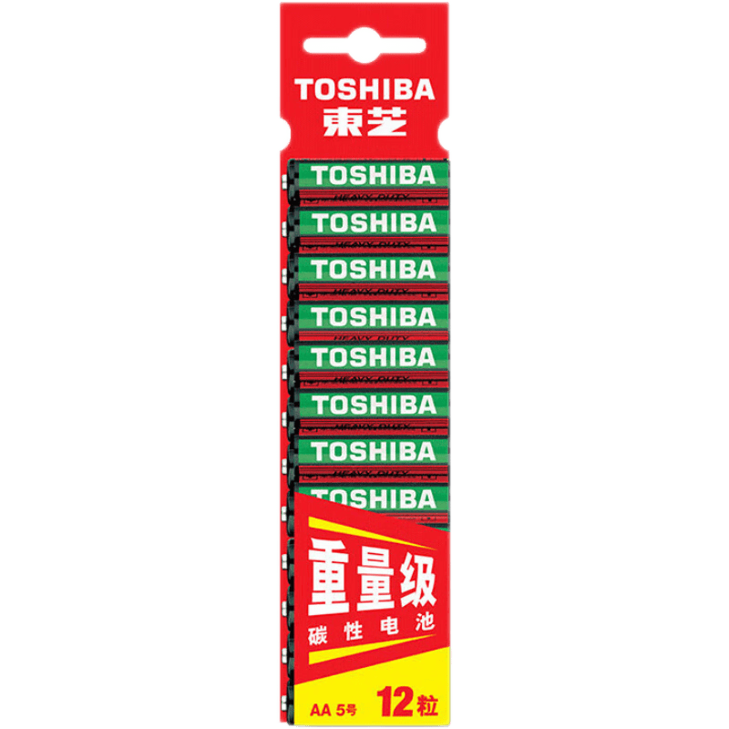 东芝（TOSHIBA）5号电池12粒装碳性干电池 适用于耳温枪/血氧仪/血压计/血糖仪/鼠标等AA/R6P 商超同款