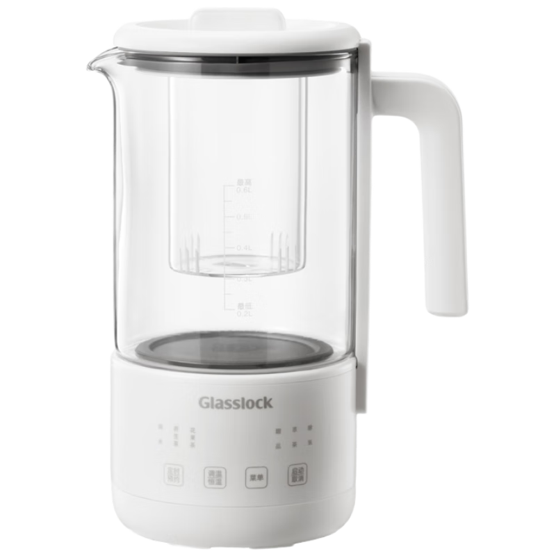 GLASSLOCK纯钛TI发热盘养生杯保鲜迷你养生壶小型煮花茶壶办公室恒温烧水杯