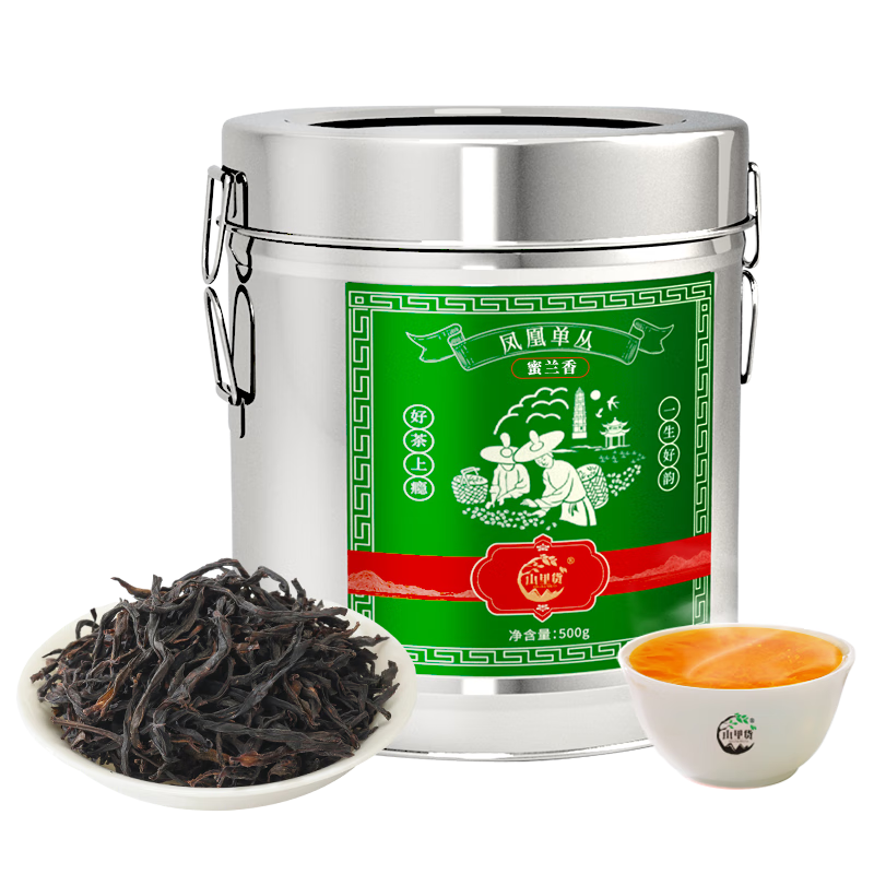 山里货（shanlihuo）山里货银罐乌龙茶凤凰单枞蜜兰香一级500g足火年货茶叶礼盒
