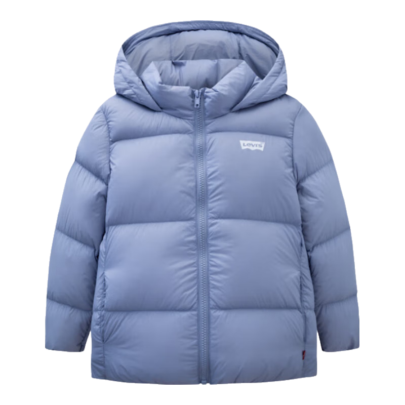 Levi's李維斯童裝兒童羽絨服女童加厚外套冬季新款男童防風(fēng)保暖冬裝 紫色印象 （90%白鴨絨-清潔度600） 130 /64 充絨量122g【建議身高116-122cm】