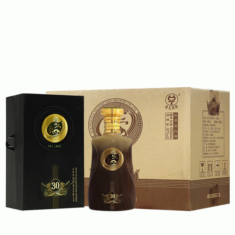 年浓香型 东北白酒粮食酒吉林名酒 宴请收藏送礼 38度整箱(600ml*4瓶)