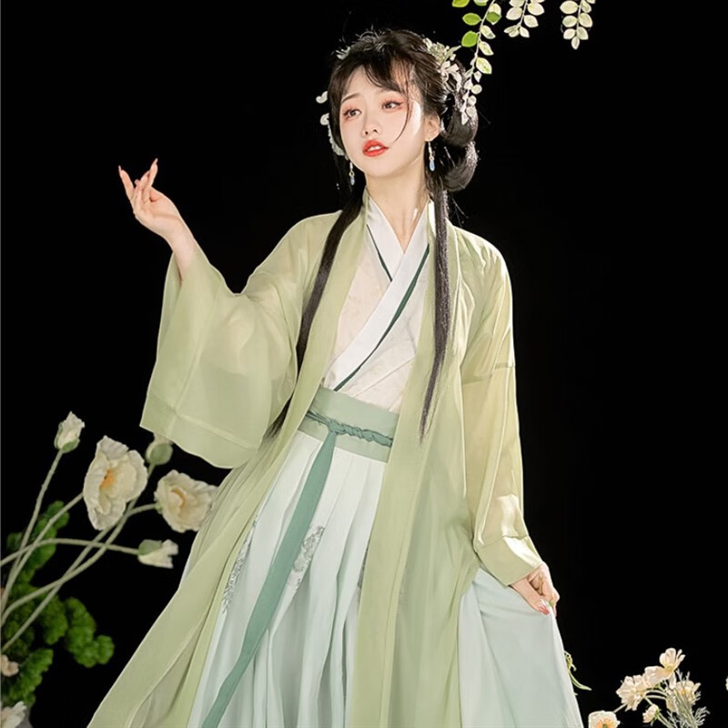 宋朝汉服女夏款宋制素雅三涧百迭旋裙古装星空十二破裙兰若庭中秋