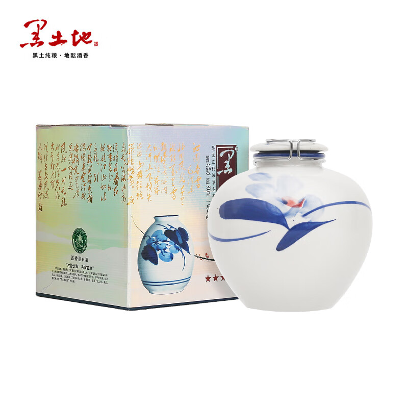 黑土地 白酒浓香型 东北纯粮食酒 一斤八两900ml*单瓶盒装【42度】