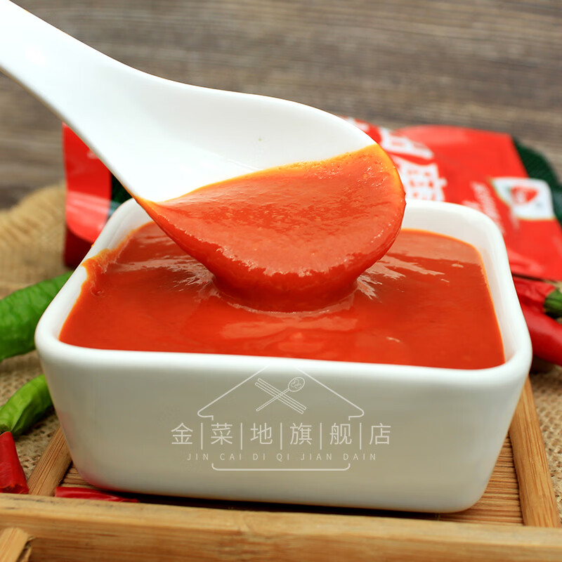 金菜地250g细磨辣椒酱袋装安徽特产拌饭低碳拌面佐餐酱香辣调味酱 250