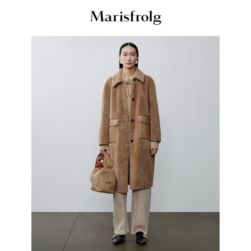 Marisfrolg【一衣多穿】玛丝菲尔2023年秋冬新款羊羔毛两件套式复古皮草大衣 浅卡 S使用感如何?