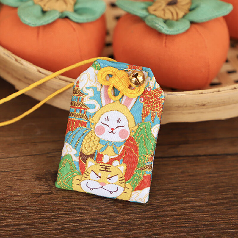 雅空创意卡通小兔子年汽车挂饰护身符创2023新年平安随身锦囊 护身符