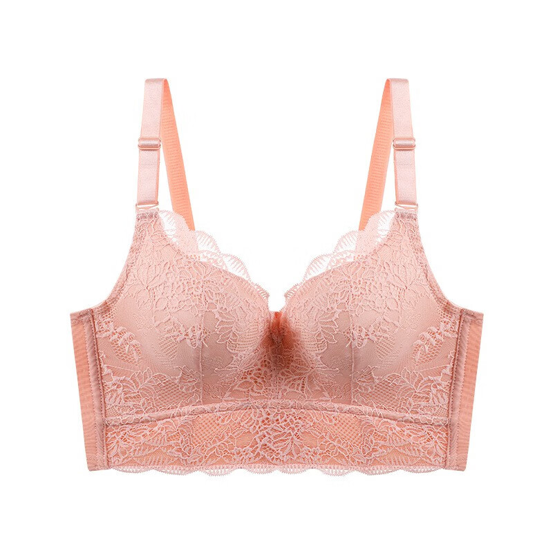 加厚调整型内衣七排扣收副乳聚拢文胸防下垂上托小胸显大 粉色 70a