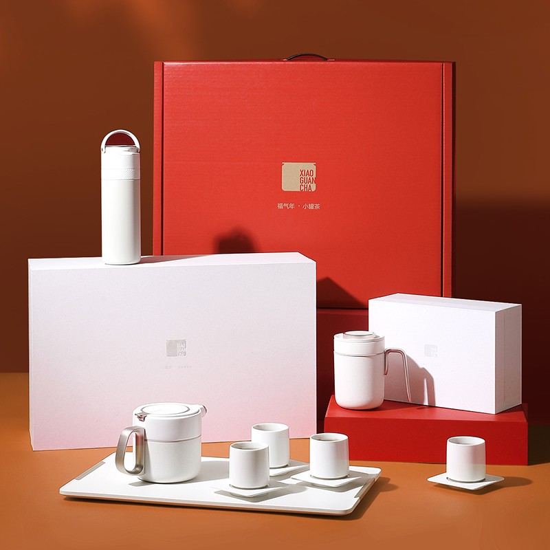 小罐茶 茶具·大观茶具套装现代简约新中式茶具 1壶 4杯 托盘 茶具