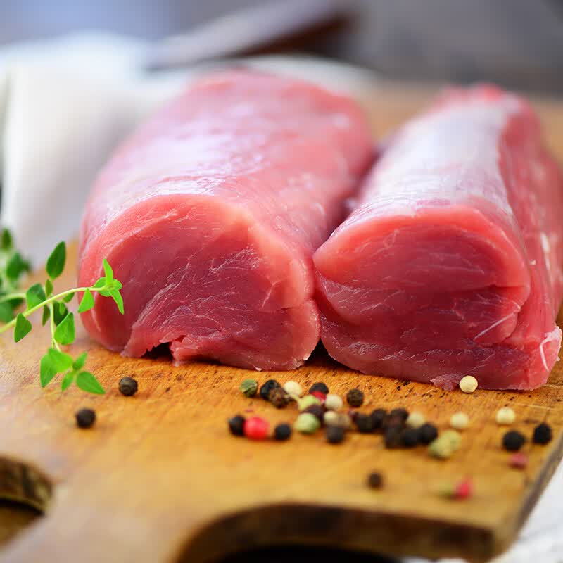 新鲜冷冻猪里脊肉猪瘦肉排骨小里脊猪肉猪小里脊 2斤猪里脊肉